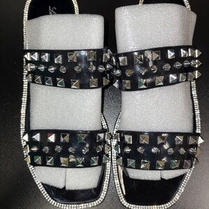 Studded Black Sandals